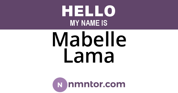 Mabelle Lama
