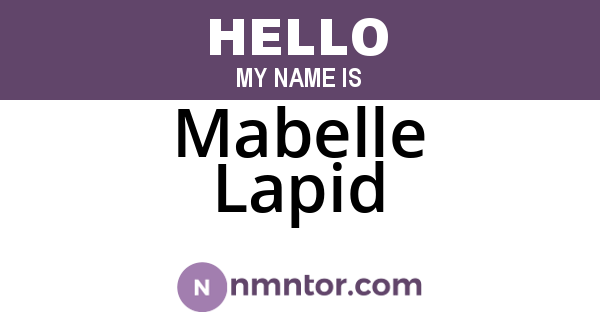 Mabelle Lapid