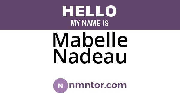 Mabelle Nadeau