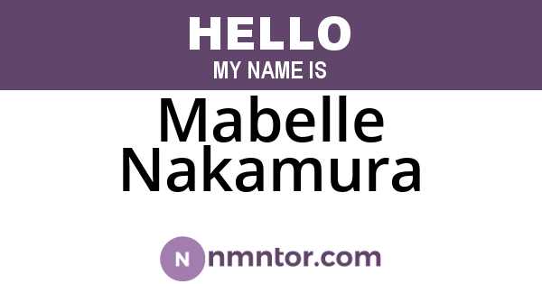 Mabelle Nakamura