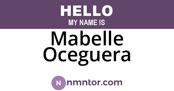 Mabelle Oceguera