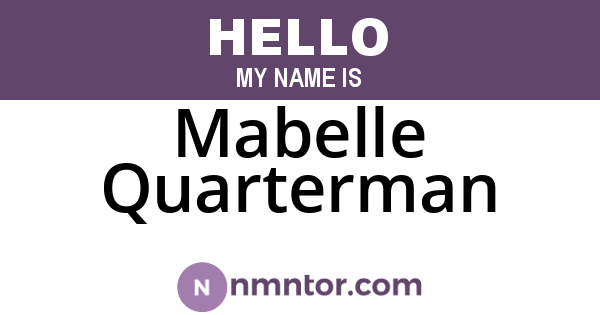 Mabelle Quarterman
