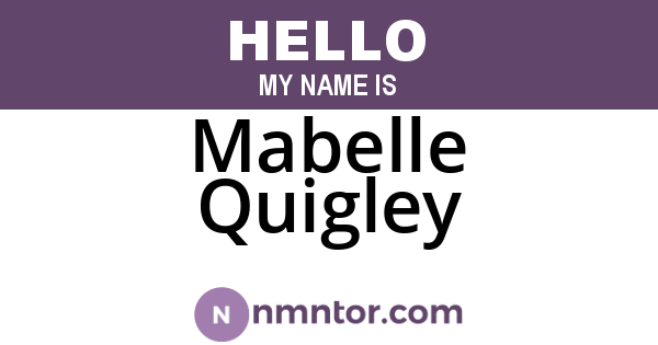 Mabelle Quigley