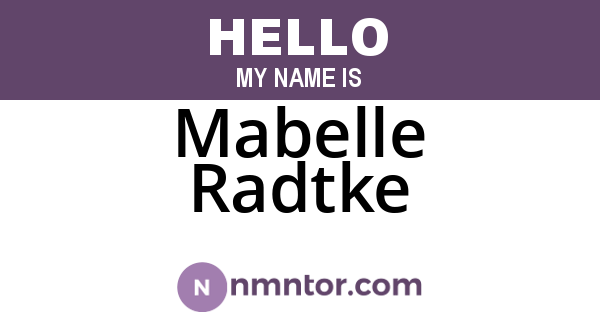 Mabelle Radtke