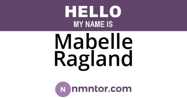 Mabelle Ragland