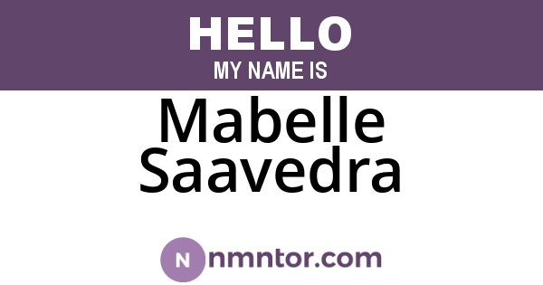 Mabelle Saavedra