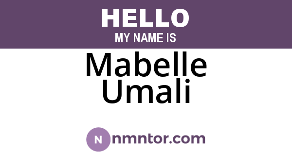 Mabelle Umali