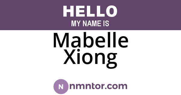 Mabelle Xiong