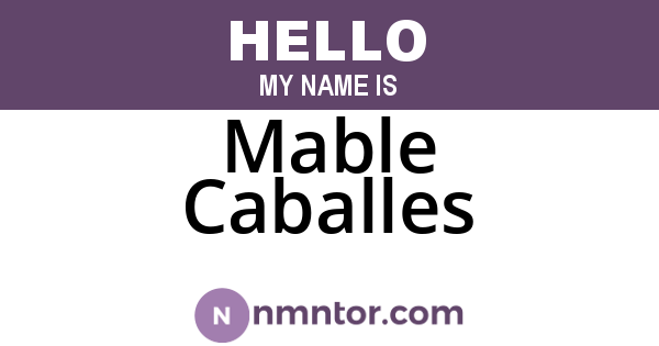 Mable Caballes