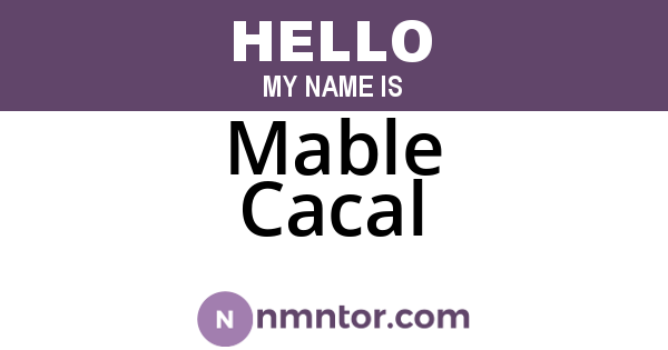 Mable Cacal