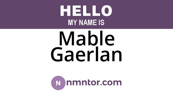 Mable Gaerlan