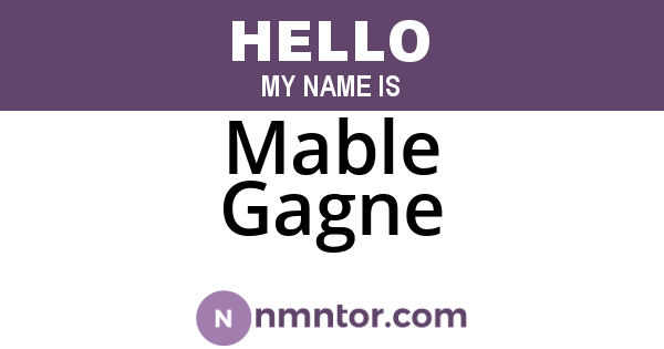 Mable Gagne