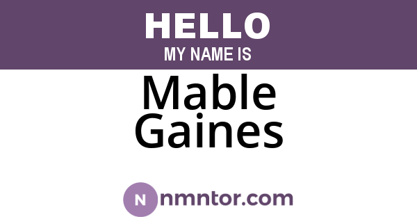 Mable Gaines