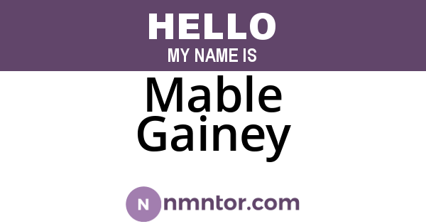 Mable Gainey