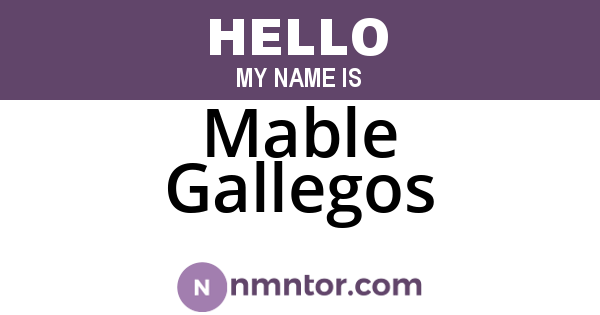 Mable Gallegos
