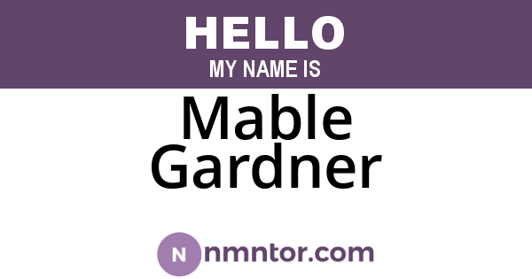 Mable Gardner