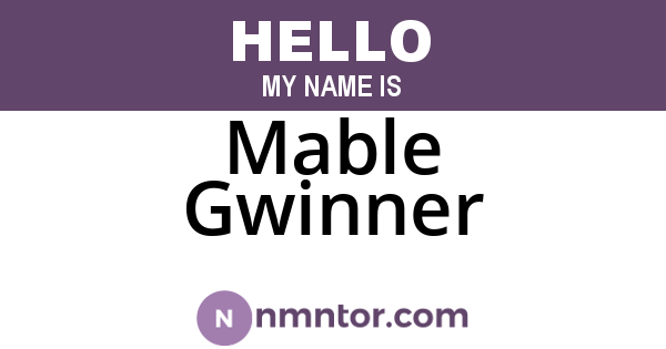 Mable Gwinner