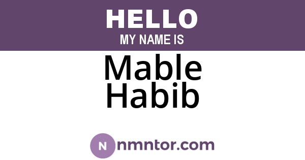 Mable Habib