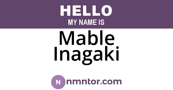 Mable Inagaki