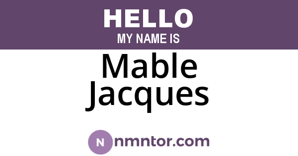 Mable Jacques