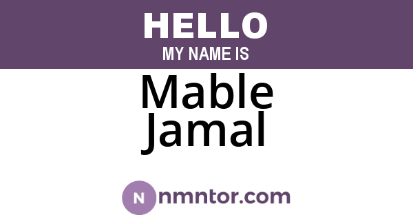 Mable Jamal