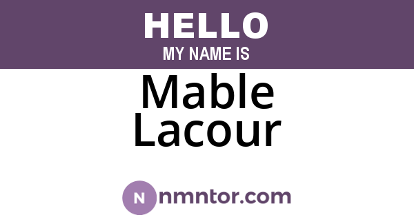 Mable Lacour