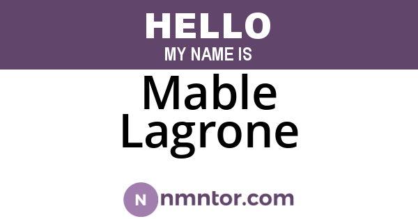 Mable Lagrone