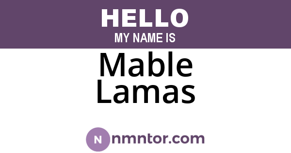 Mable Lamas