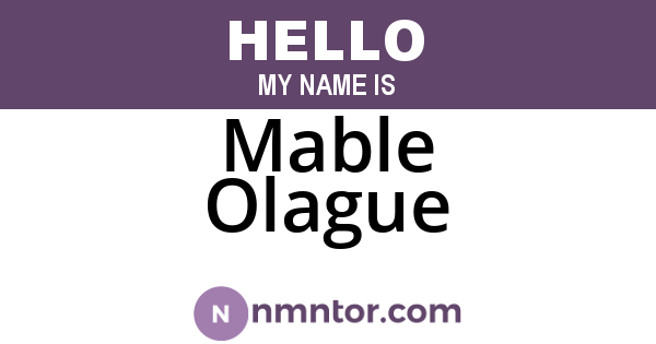 Mable Olague