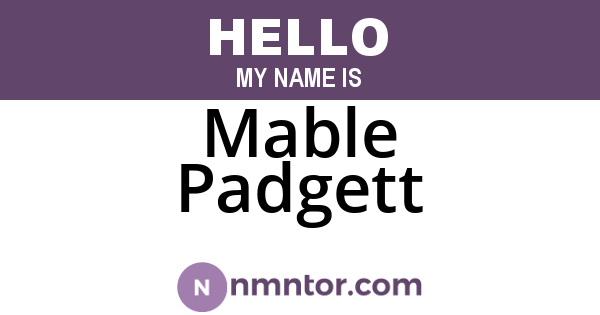 Mable Padgett