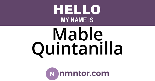 Mable Quintanilla