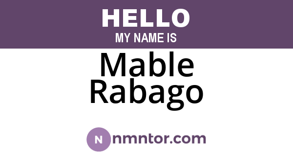 Mable Rabago