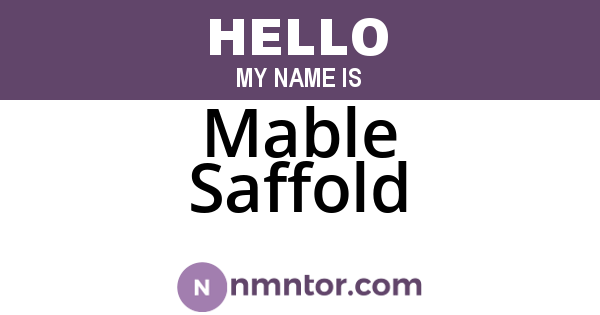 Mable Saffold