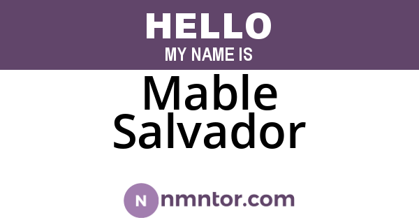 Mable Salvador