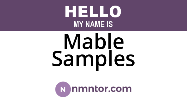 Mable Samples