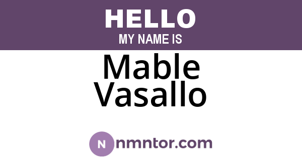 Mable Vasallo