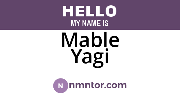 Mable Yagi