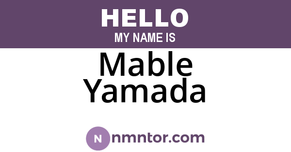 Mable Yamada