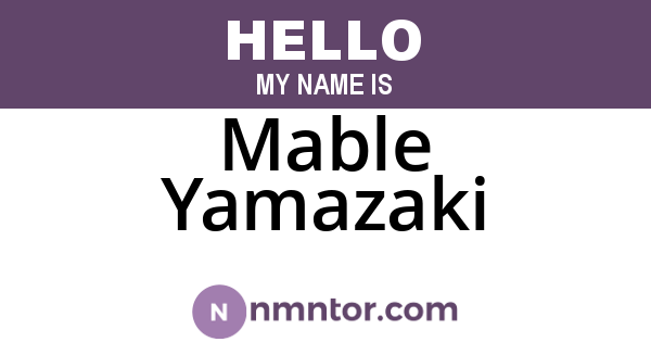 Mable Yamazaki