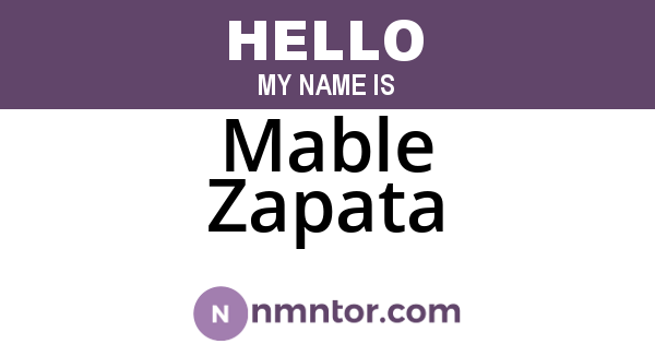 Mable Zapata