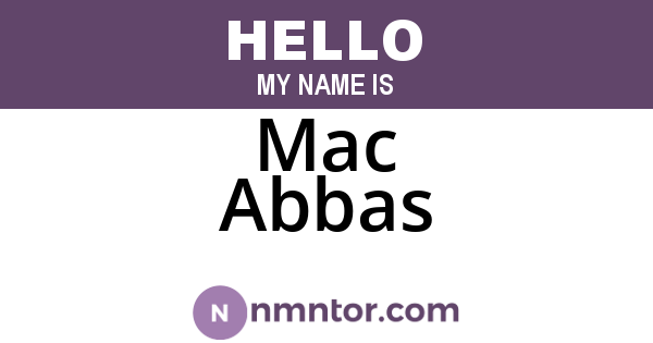 Mac Abbas
