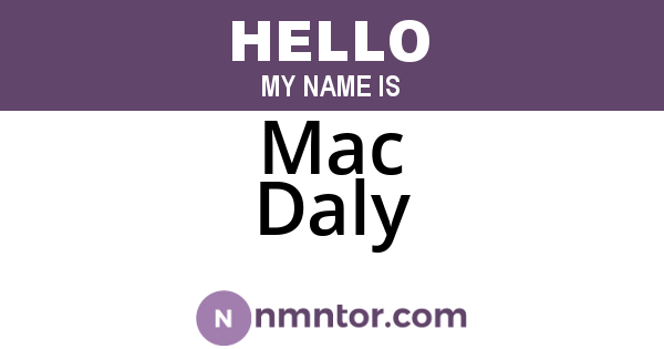 Mac Daly