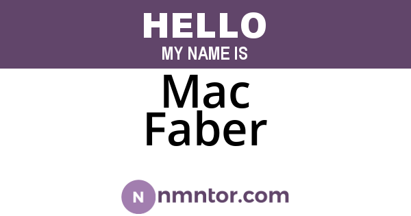 Mac Faber