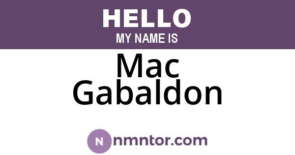 Mac Gabaldon