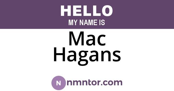 Mac Hagans