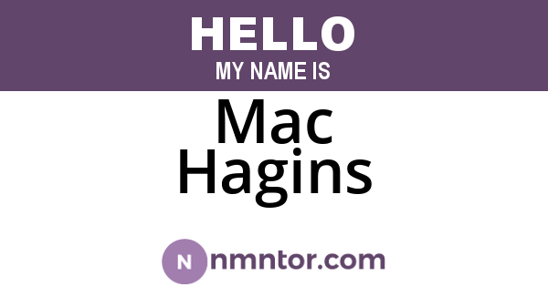 Mac Hagins