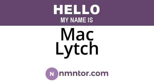 Mac Lytch