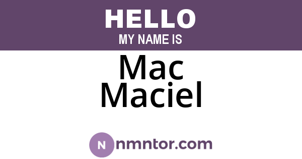 Mac Maciel