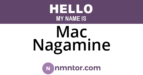 Mac Nagamine