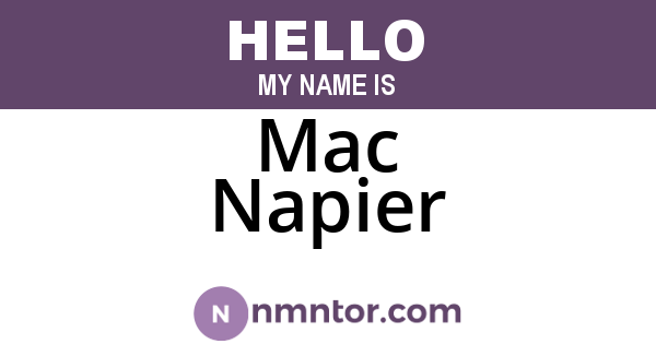 Mac Napier